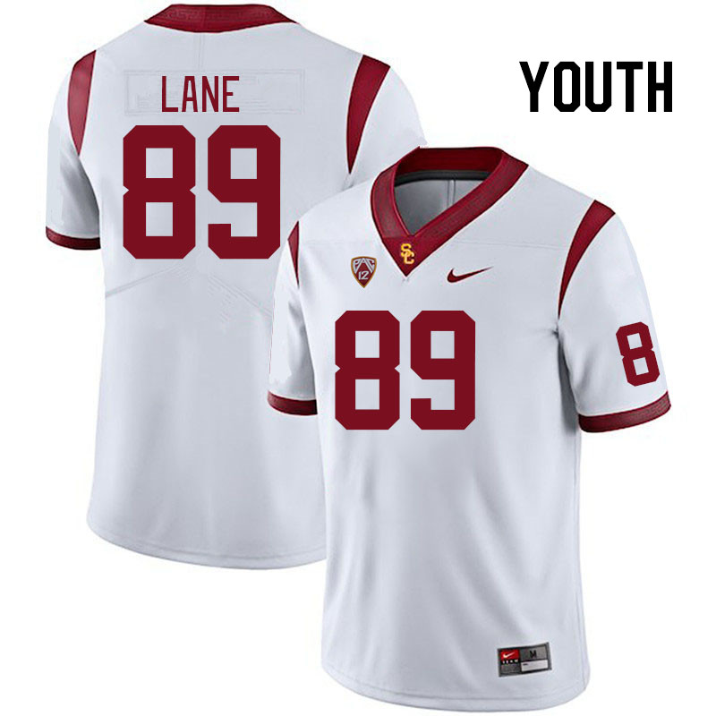 Youth #89 Ja'Kobi Lane USC Trojans College Football Jerseys Stitched Sale-White - Click Image to Close